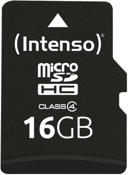 Карта памяти INTENSO microSDHC 16 ГБ, класс 4