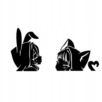 Cute Cat Girl Stickers Decals JDM Japanese Anime