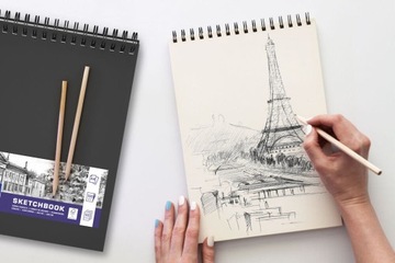 БЛОК ДЛЯ СКЕТЧБУКА НА СПИРАЛЕ А5 50 КАРТ 100г ОКСФОРД