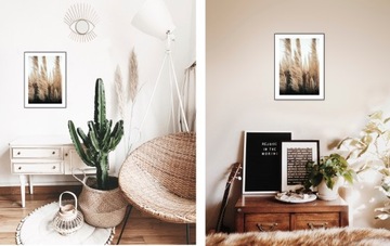 Boho SUCHA TRAWA plakat obraz A1 59,4x84,1 cm #20N