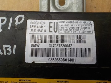 AIRBAG ULOŽENÍ DVEŘE PRAVÝ PŘEDNÍ BMW E46