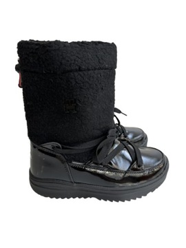 BOTKI, ŚNIEGOWCE TOMMY HILFIGER T3A6-33067, BLACK R. 35