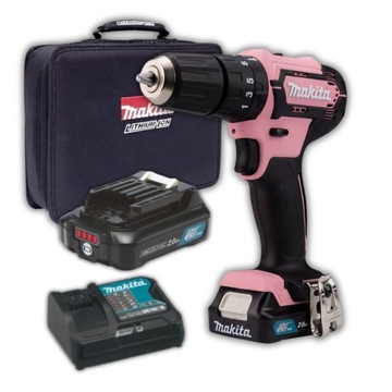 MAKITA AKUMULATOROWA WIERTARKO WKRĘTARKA 12V 30Nm 2Ah CXT RÓŻOWA DF333DSAP1