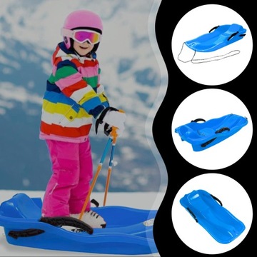 СИНИЕ САЛКИ С ПЛАСТИКОВЫМ ТОРМОЗОМ, РУЧКОЙ И СТРУНОЙ НА ЗИМУ