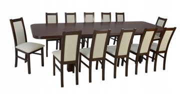 Stół duży rozkładany 100x200/300 Fornir 12 krzeseł