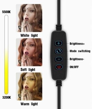 Кольцевой светильник 10-дюймовый штатив для селфи со штативом и держателем