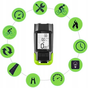 Mocna Lampa Rowerowa Przednia LED Przód USB Jasna Lampka Licznik Dzwonek