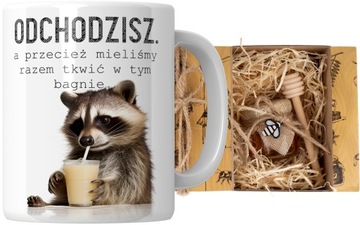 KUBEK z szopem SZOP PREZENT ZESTAW PREZENTOWY POŻEGNANIE KOLEGI KOLEŻANKI