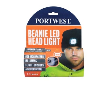 УТЕПЛЕННАЯ ШАПКА ОСЕНЬ-ЗИМА, ЧЕРНАЯ, USB LED