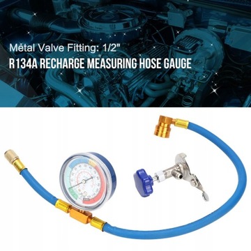 ШЛАНГ С МАНОМЕТРОМ ДЛЯ ЗАПОЛНЕНИЯ КОНДИЦИОНЕРА R134A R12