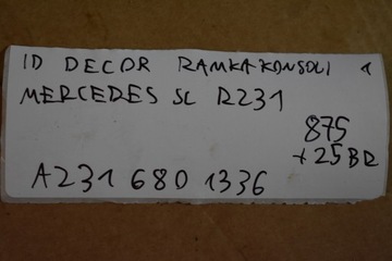 DECOR RÁMEČEK KONZOLA MERCEDES SL R231 1