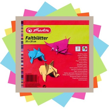 PAPIER DO ORIGAMI HERLITZ 20X20cm dwustronny 100k