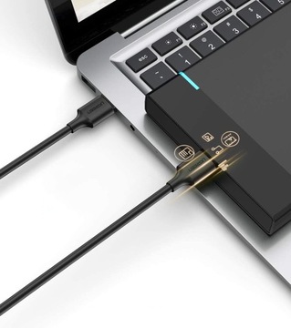 КАБЕЛЬ UGREEN ПОЗОЛОЧЕННЫЙ БЫСТРЫЙ ТИПА A USB-A НА USB A 3.0 5 ГБ/С 5 В 1 М