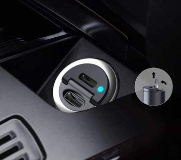 AUKEY CC-A4 МИНИ-АВТОМОБИЛЬНОЕ ЗАРЯДНОЕ УСТРОЙСТВО 2xUSB-C 30 Вт