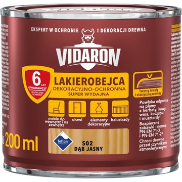 VIDARON Lakierobejca 0,2L DĄB JASNY S02