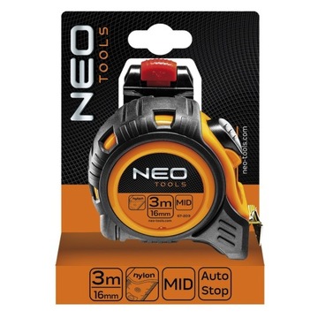 МЕТРОВАЯ ЛЕНТА МЕТРОВАЯ ЛЕНТА СТАЛЬНАЯ ЛЕНТА 3 М Х 16 ММ АВТОСТОП NEO Tools