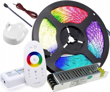 ZESTAW LED PRO wodoodporny Taśma RGB 5m IP65 24V
