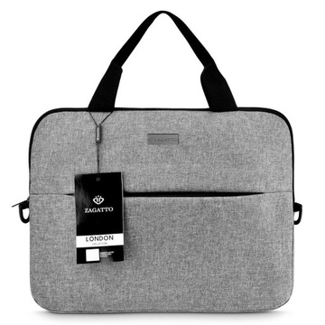 Сумка для ноутбука 17, большая легкая женская мужская тонкая сумка с ремешком ZAGATTO