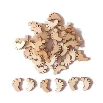 50 sztuk stóp wzór naturalnie drewniane Scrap