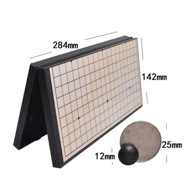 Большой набор шахмат Gomoku в стиле Go портативный магнитный из нержавеющей стали