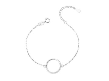 BRANSOLETKA SREBRNA DUŻE KÓŁKO CIRCLE RING SREBRO