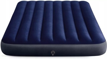 DWUOSOBOWY MATERAC DMUCHANY WELUROWY ŁÓŻKO DO PŁYWANIA 137x191x25 cm INTEX
