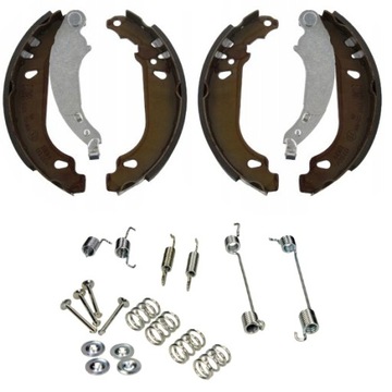 SZCZĘKI HAMULCOWE + SPRĘŻYNKI PEUGEOT 206 1998-