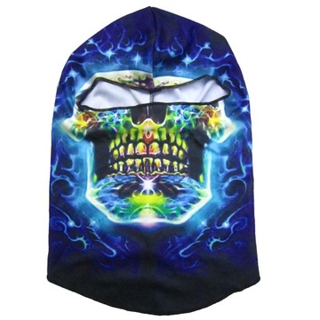 Outdoor Ghost Skull Balaclava Neck Hood Full Face