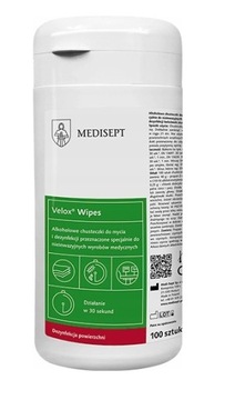 VELOX WIPES Chusteczki do dezynfekcji TUBA 100szt.