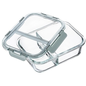 Пищевые контейнеры стеклянные 4x 1L контейнеры с отделениями для ланч -боксов