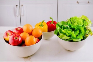 Миска пластиковая, набор из 3-х салатников, крышки для тортов, органические, 1,5л, 3л, 6л