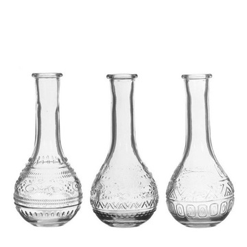 Szklany wazon świecznik 15,8 cm butelka