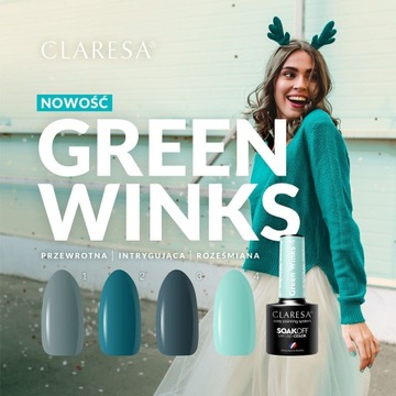 Лак гибридный Claresa GREEN WINKS 4 5г