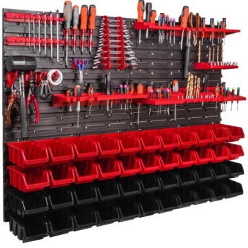 Nástrojová deska 115 x 78 cm, dílenská stěna 44 záchodů, garáž, klíče