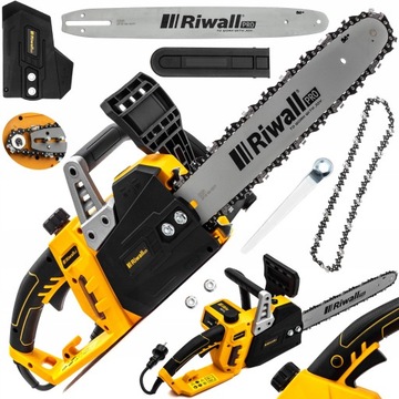 ЭЛЕКТРОПИЛА RIWALL 3550W ЦЕПНАЯ ПИЛА ДЛЯ ДЕРЕВА, МЕТАЛЛ-ШЕСТЕРНИ