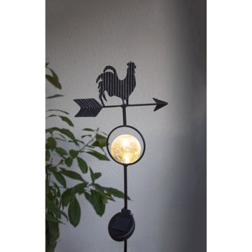 Уличный светодиодный светильник SOLAR Флюгер ЧЕРНЫЙ 81 см для наружного применения IP44