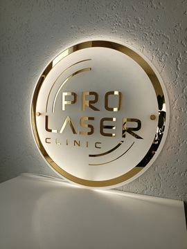 Szyld PODŚWIETLANY LED NEON LOGO TABLICA REKLAMOWA 50 CM POŁYSK