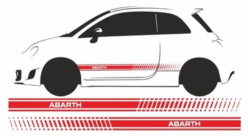 Naklejki naklejka pasy boczne Abarth Fiat 500