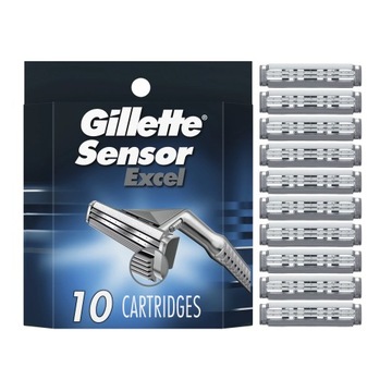10 x Gillette Sensor Excel Wkłady do Golenia