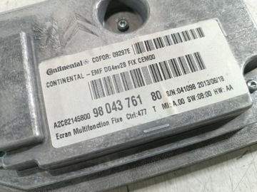 DISPLEJ NAVIGACE PEUGEOT 508 I 9804376180