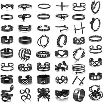 SYGNETY PIERŚCIONEK PUNK VINTAGE PREZENT 47 SZTUK