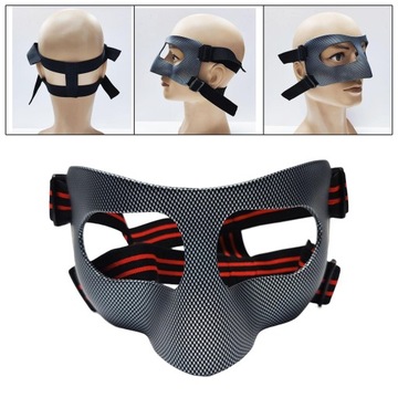 Osłona nosa Osłona twarzy Piłka nożna czerwona czarna opaska