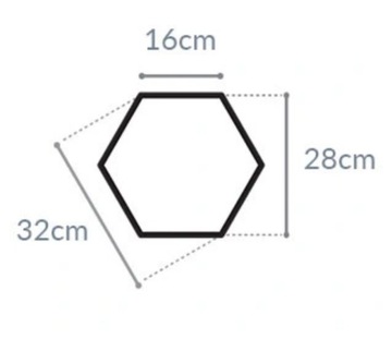 Мягкие шестигранные половинки панелей