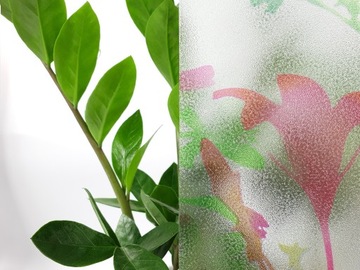 Статическая оконная пленка ДИКИЕ ЦВЕТЫ с узором 45х150см