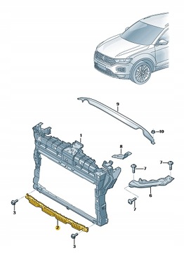 DRŽÁKY NÁRAZNÍKU PŘEDNÍ 2GA805705E VW T-ROC