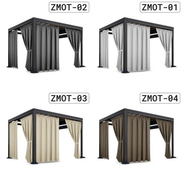 Занавески для террасы 155x230 садовая садовая занавеска с водонепроницаемым туннелем