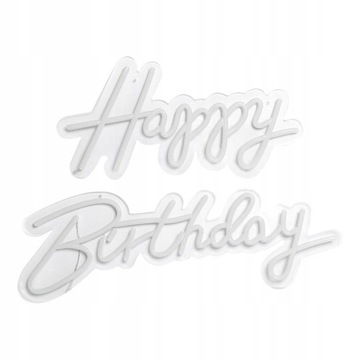 Happy Birthday Neon LED Wielokrotnego użytku
