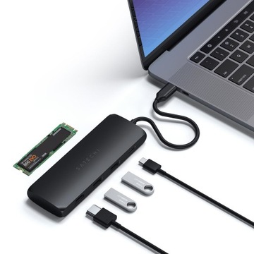 Гибридный многопортовый адаптер Satechi USB-C — слот для SSD