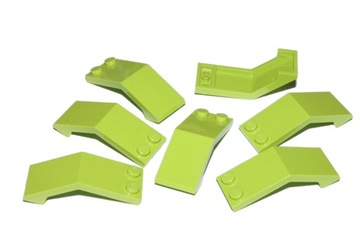 286*LEGO 6070 PANEL 5x2x1 2/3 SZYBA LIMONKOWA Windscreen Lime 7szt