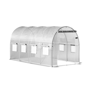 Садовый туннель из белой фольги, теплица из фольги, 6х3х2м, 18м2